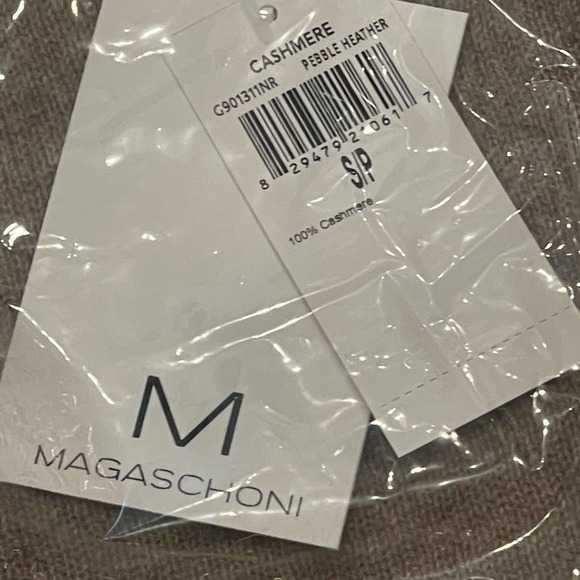 NEW Magaschoni V-Neck Cashmere Cardigan Pebble Heather Womens Size Small - Picture 8 of 8